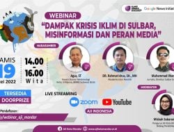 Webinar AJI Mandar: Dampak Krisis Iklim di Sulbar, Misinformasi dan Peran Media