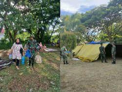 Pascagempa Mamuju, TNI Bantu Warga di Pengungsian