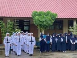 Belasan Siswa SMPN 5 Wonomulyo Dilantik Jadi Personel PKS, Tanamkan Tertib Berlalu Lintas Sejak Dini