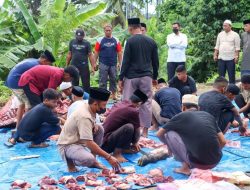 Polda Sulbar Sembelih 28 Sapi Kurban untuk Warga, Pengurus Masjid dan Pondok Pesantren