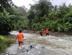 Seorang Warga Terseret Arus Sungai di Tapalang Belum Ditemukan