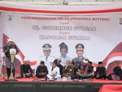 Penjabat Gubernur dan Kapolda Sulbar Dapat Anugerah dari Tomakaka Botteng
