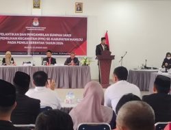 KPU Mamuju Lantik 55 Anggota PPK, Hamdan Berpesan Jaga Integritas