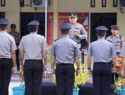Puluhan Personel Polres Majene Naik Pangkat
