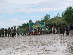 Sambut HUT Kodam Hasanuddin, Kodim Pasangkayu Tanam 1.000 Mangrove