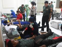 HUT ke-67 Kodam XIV Hasanuddin, Korem 142 Tatag Gelar Donor Darah