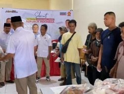 Prabowo Dilantik, Gerindra Polman Bagi-bagi Sembako