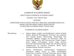 Tundaklanjuti Arahan BNPB, Sulbar Siaga Darurat Bencana Hidrometeorologi dan Ancaman Gempa