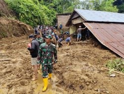 Danrem 142/Tatag Tinjau Lokasi Longsor di Mamuju