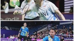 Ganda Putri Indonesia Siti Fadia dan Apriyani Rahayu (atas), serta duet ganda campuran Indonesia Rehan Naufal Kusharjanto dan Gloria Emanuelle Widjaja.