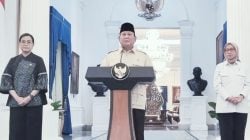 Presiden Prabowo Subianto sampaikan aturan soal THR dan gaji ke-13 ASN, Selasa (11/3/2025).(foto:net/Mentari)