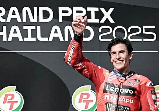 Pembalap Ducati Lenovo asal Spanyol Marc Marquez.