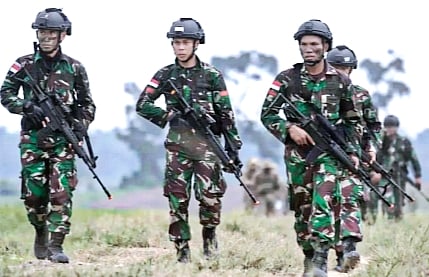 Prajurit TNI di lapangan