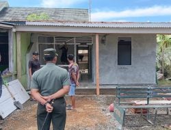 Danrem 142/Tatag Tinjau Pembangunan Rumah Dinas Program RTLH