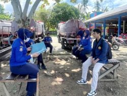 Identifikasi Potensi Bahaya Kerja, Mahasiswa Unasman Teliti K3 di UPTD Damkar Polman